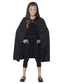 Hooded Cape Kids Black Costume