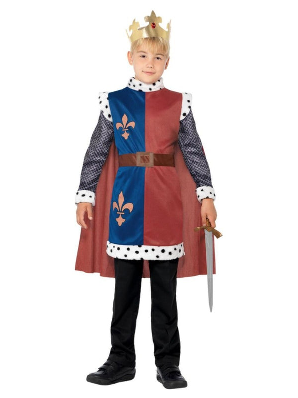 King Arthur Medieval Costume, Red Kids Costume