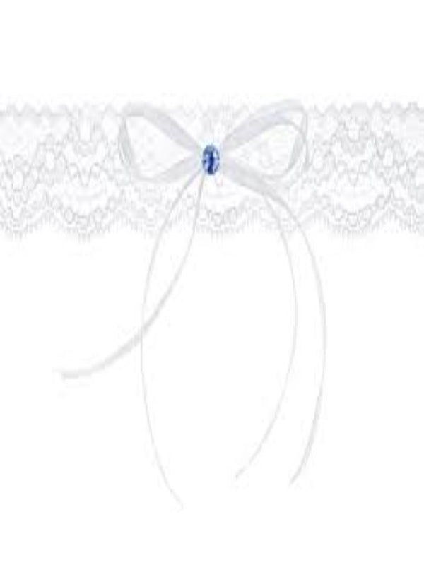 Lace garter with a ribbon