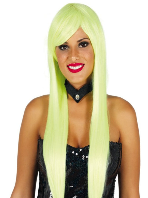 Long Green Straight Bob Wig