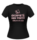 L Plate Design Personalised Hen Party TShirt