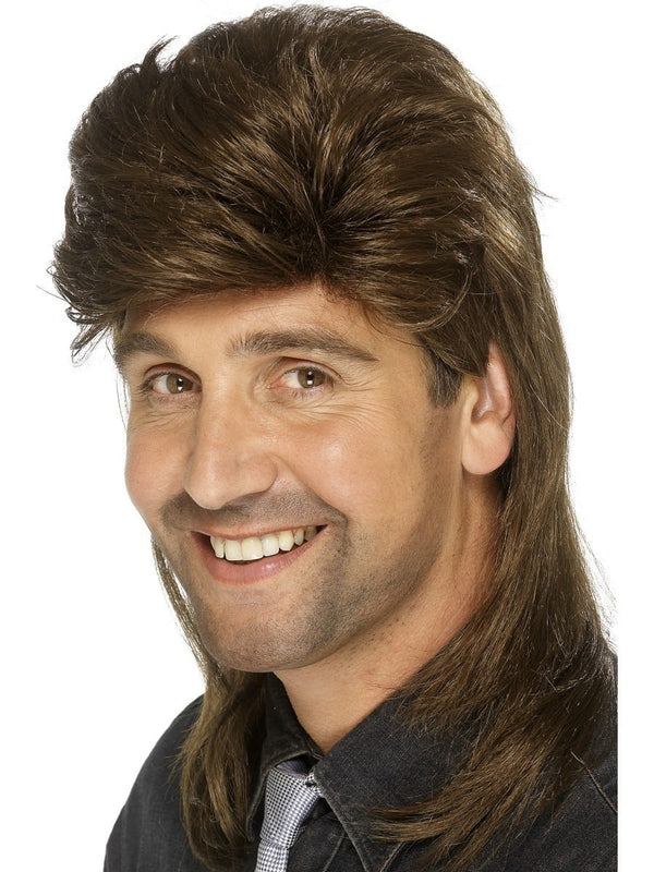 MULLET WIG, BROWN