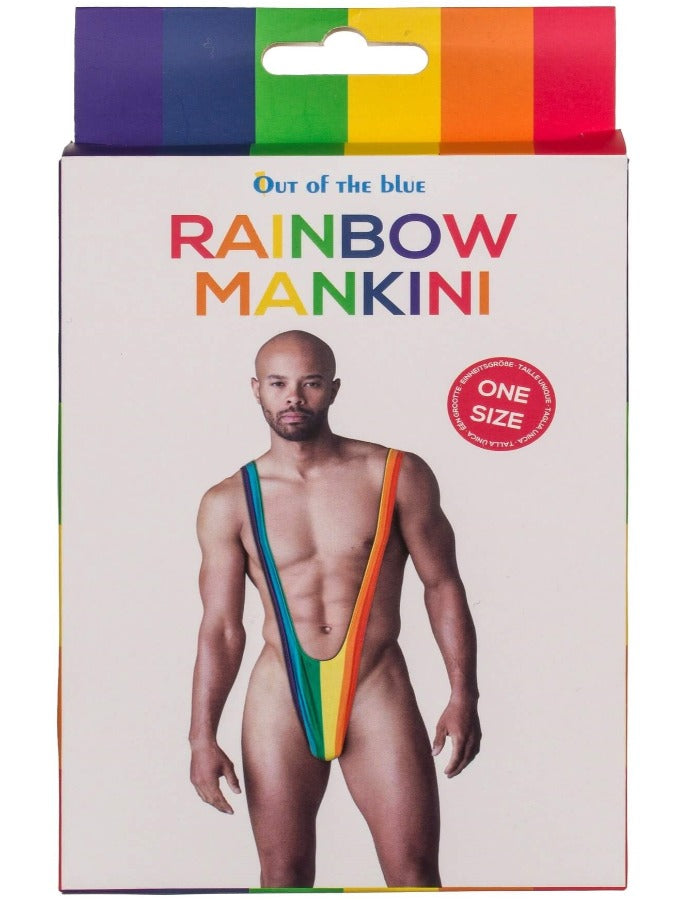 Man Swimsuit, Rainbow Mankini,