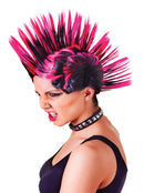 Mohican Pink,Black Wig