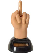Moveable figurine, middle finger