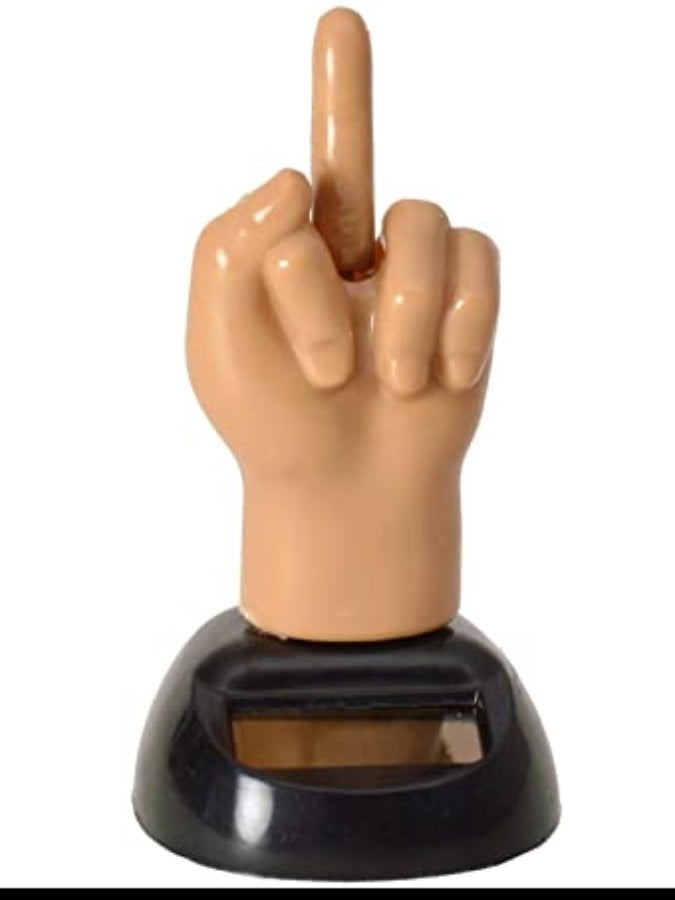 Moveable figurine, middle finger