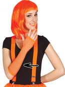 NEON ORANGE LONG MESH GLOVES