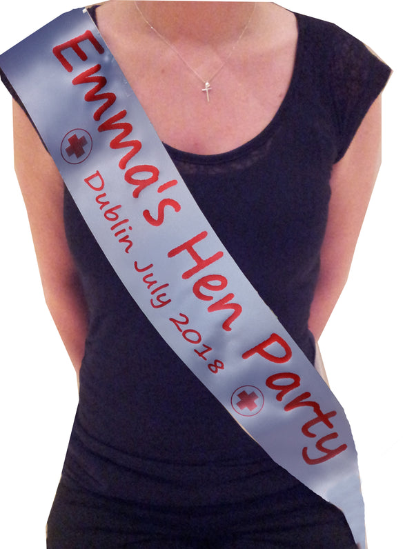 Personalised Nurse Theme Hen Party Sash