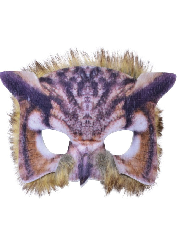 Owl Face Realistic Fur Mask