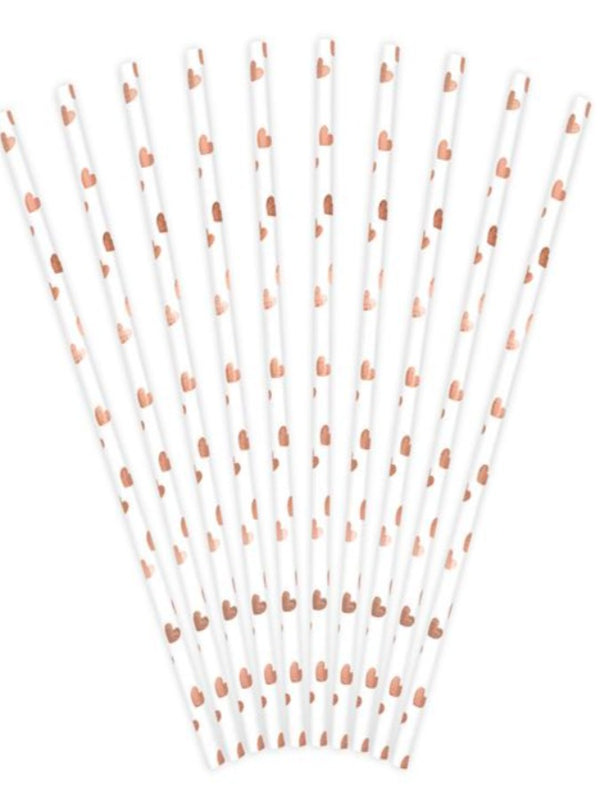 Paper Straws, light rose gold