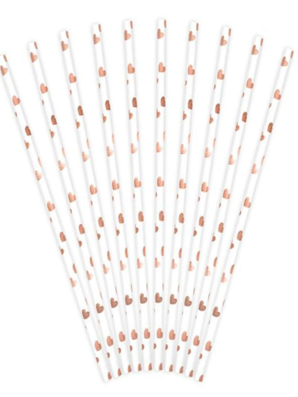 Paper Straws, light rose gold