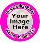 Personalised Hen Party Badge with Picture