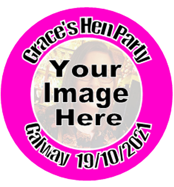 Personalised Hen Party Badge with Picture