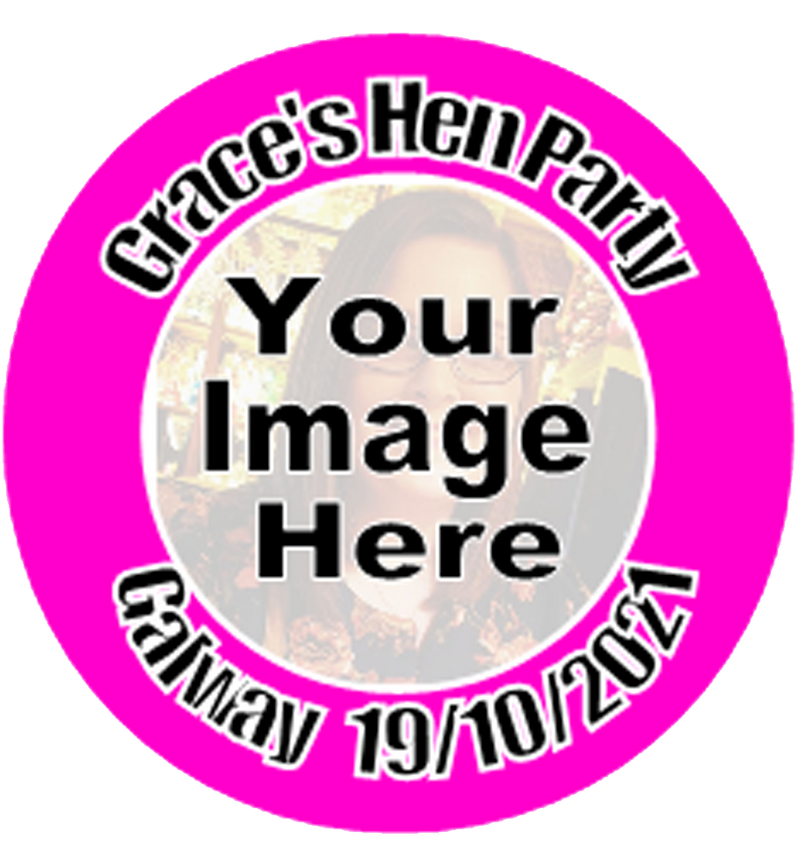 Personalised Hen Party Badge with Picture