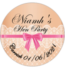 Personalised vintage Lace Design Hen Party Badge