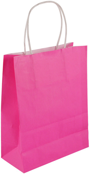 Pink Paper Party Bag with Handles