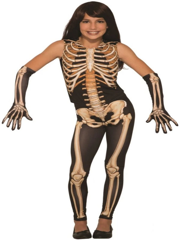 Pretty Bones Skeleton Girls Costume