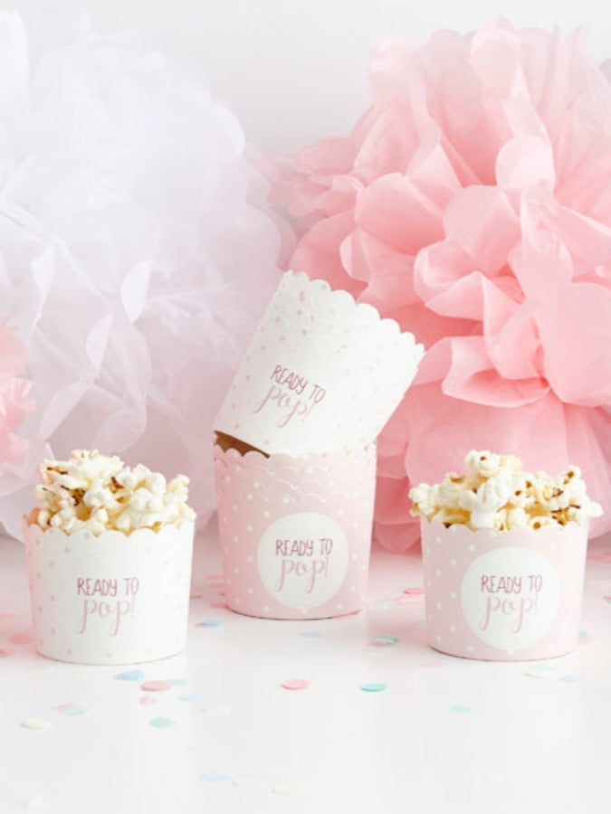 READY TO POP PINK PAPER FOOD CUPS