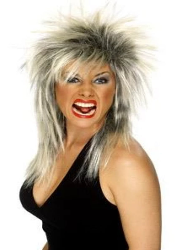 ROCK DIVA WIG BLONDE AND BLACK