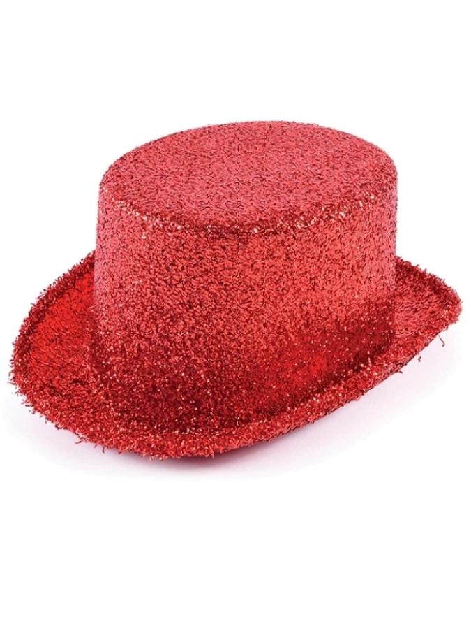 Red Lurex Top Hat