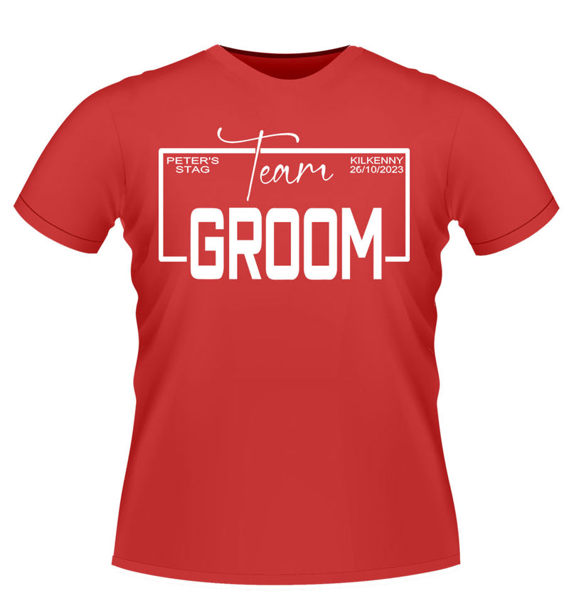 Personalised Stag TEAM GROOM  Party T-shirt