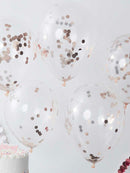 Rose Gold Confetti Balloons