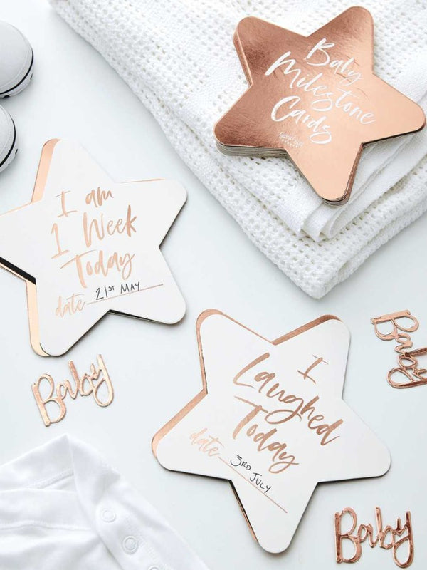 Rose Gold Foiled Milestone Cards - Twinkle Twinkle