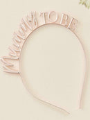 Rose Gold Metal Mummy To Be Baby Shower Headband