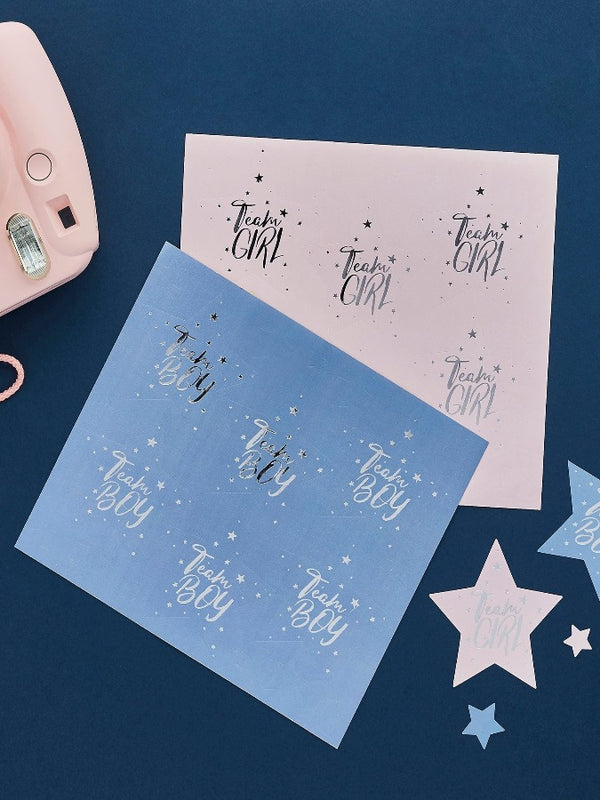 STICKERS 'TEAM BOY' & 'TEAM GIRL'