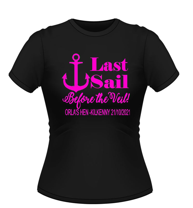 Sailor Theme Personalised Hen Party Tshirt