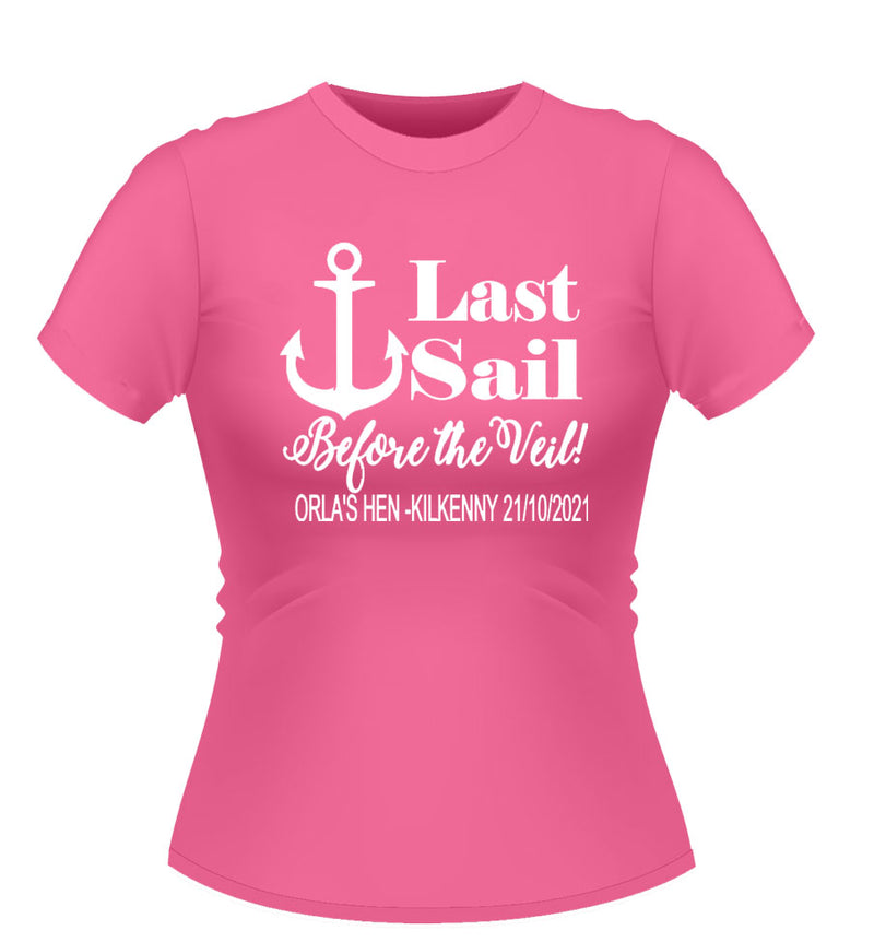 Sailor Theme Personalised Hen Party Tshirt