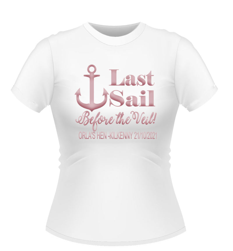 Sailor Theme Personalised Hen Party Tshirt