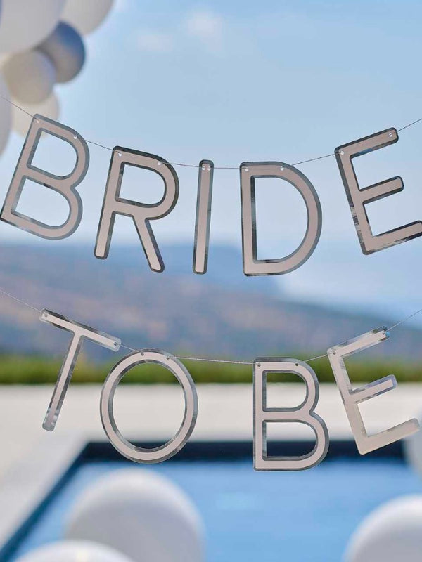 Silver Bride To Be Hen Party Bunting