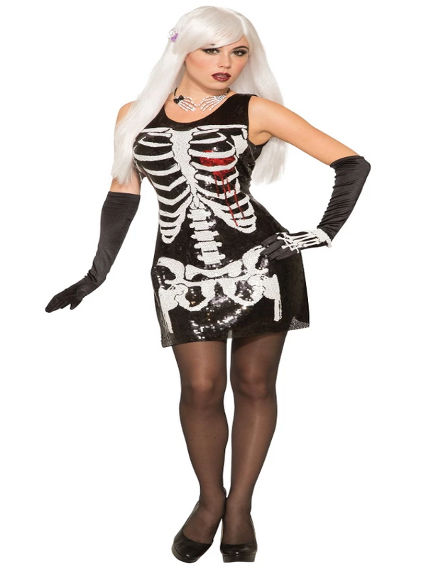 Skeleton Bleeding Heart Sequin Dress Skeleton Bleeding Heart Sequin Dress