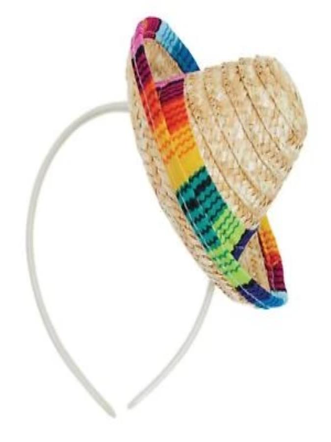 Sombrero Straw Mini On Headband