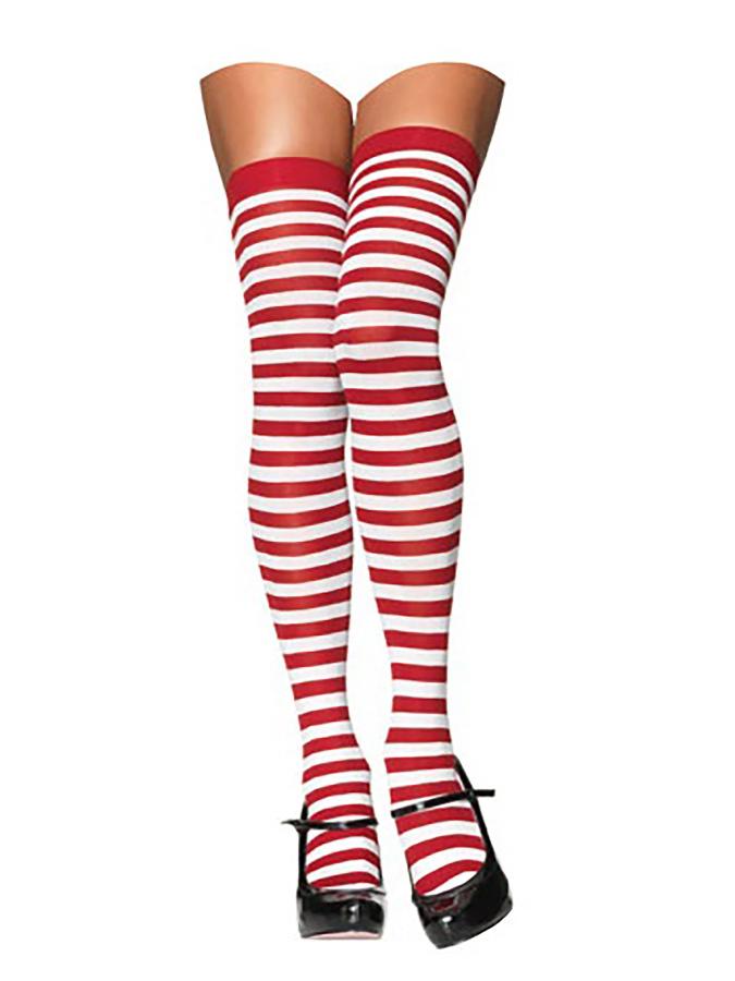 Stockings Red And White Striped