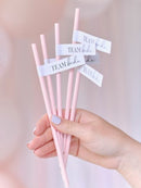 Team Bride Hen Party Paper Straws