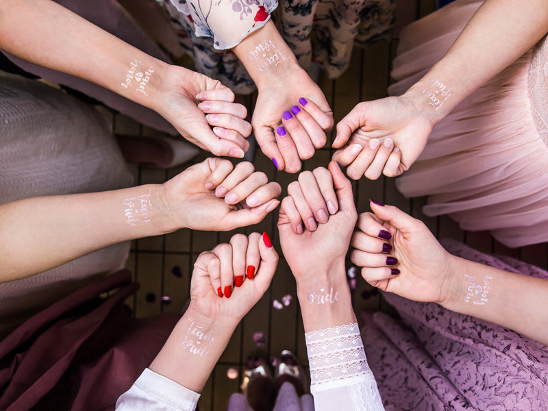 Temporary tattoos Hen party, rose gold