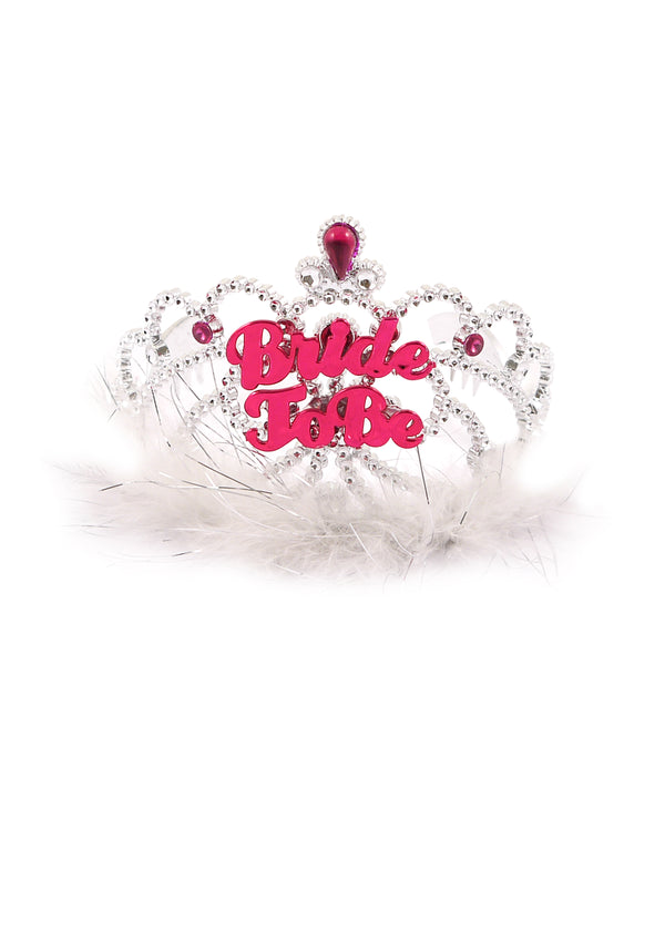 Tiara Bride To Be With Fur 12.5 Cm