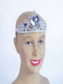 Tiara Silver Plastic Deluxe Clear Stone