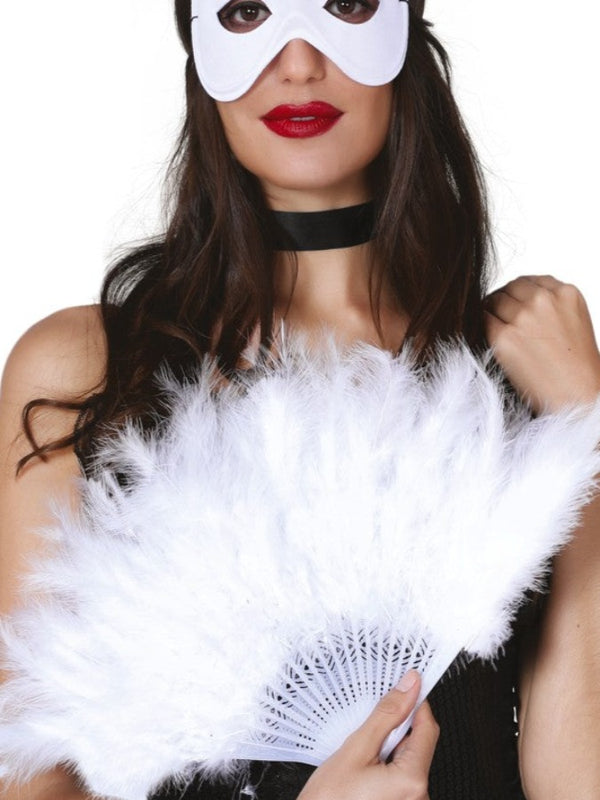 WHITE FEATHER FAN