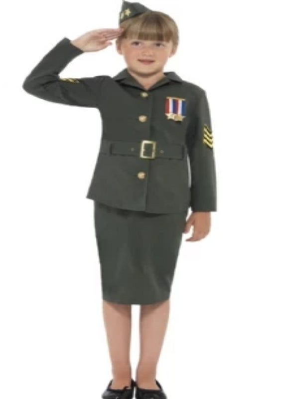 Child WW2 Army Girl Costume