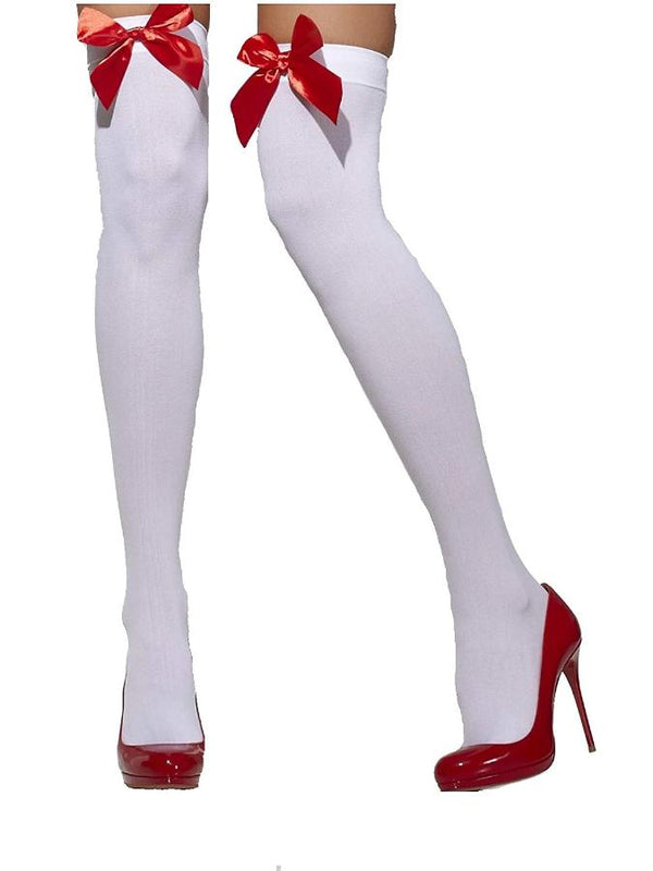 White Stockings With Red Bows