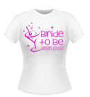 Bride to Be 'Martini' Glass Personalised Hen Party Tshirt