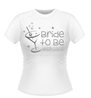 Bride to Be 'Martini' Glass Personalised Hen Party Tshirt