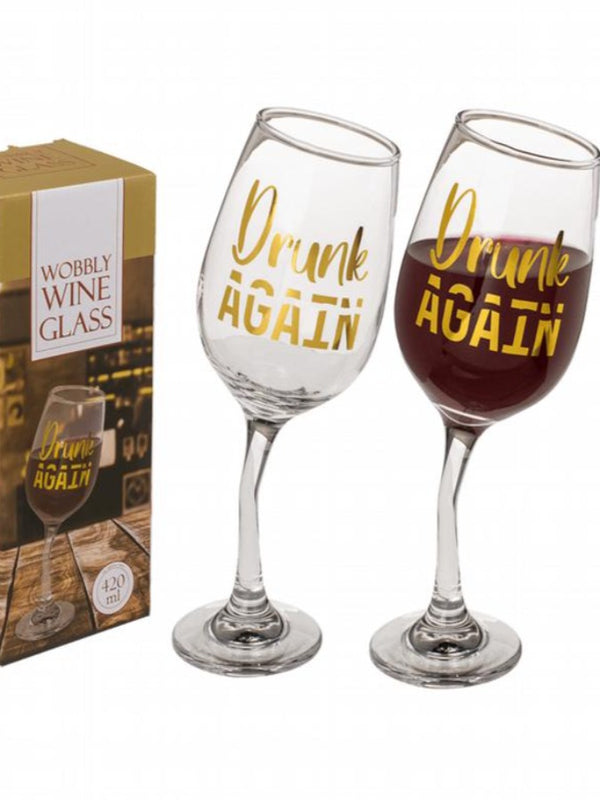 Wobbly wine glass