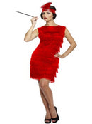 Adult Flapper Lady Red With tassels