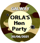 Personalised ARMY Theme Hen Party Badge