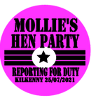 Army theme Personalised Hen Party Badge