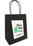 Baby Shower Personlaised Gift Bag Bottle Design green